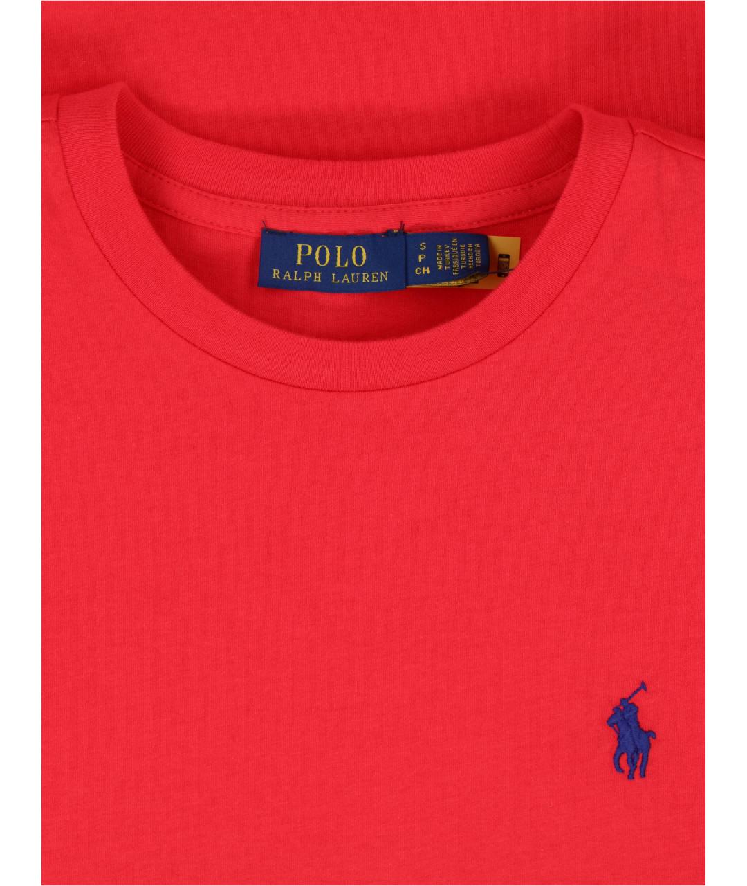 POLO RALPH LAUREN Красная хлопковая футболка, фото 3