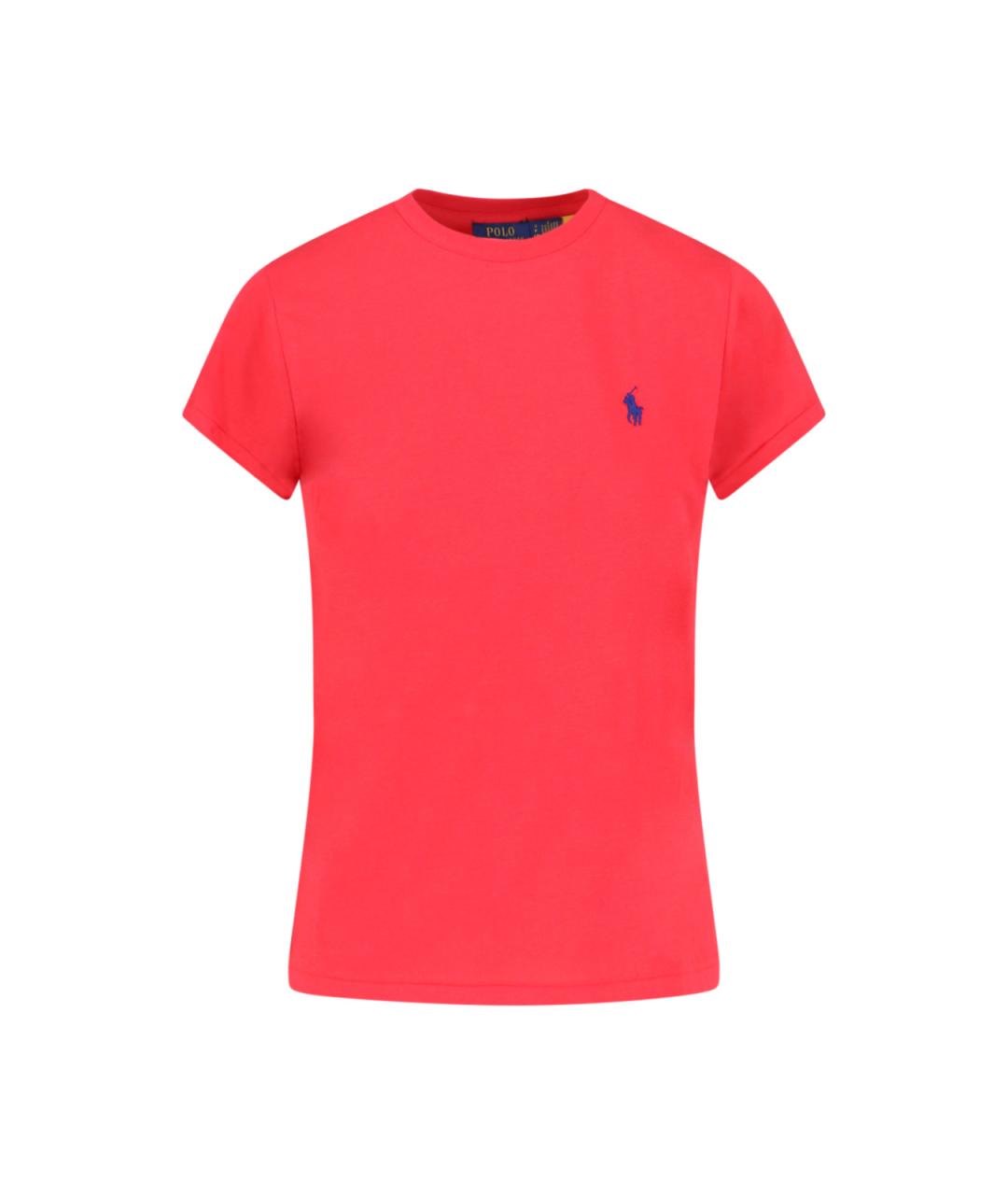 POLO RALPH LAUREN Красная хлопковая футболка, фото 1