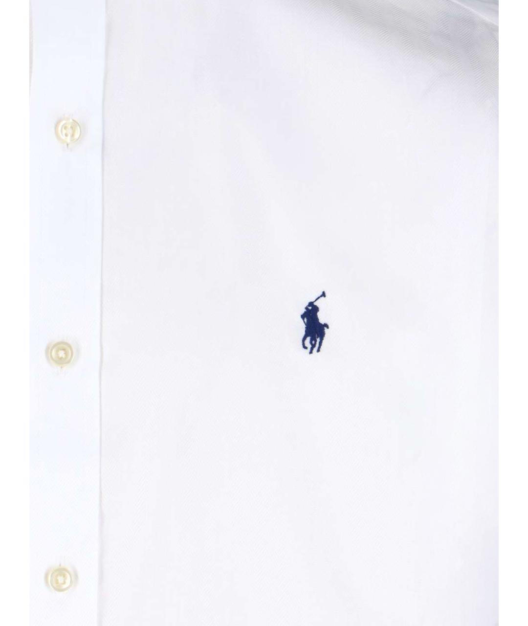 POLO RALPH LAUREN Белая хлопковая кэжуал рубашка, фото 3