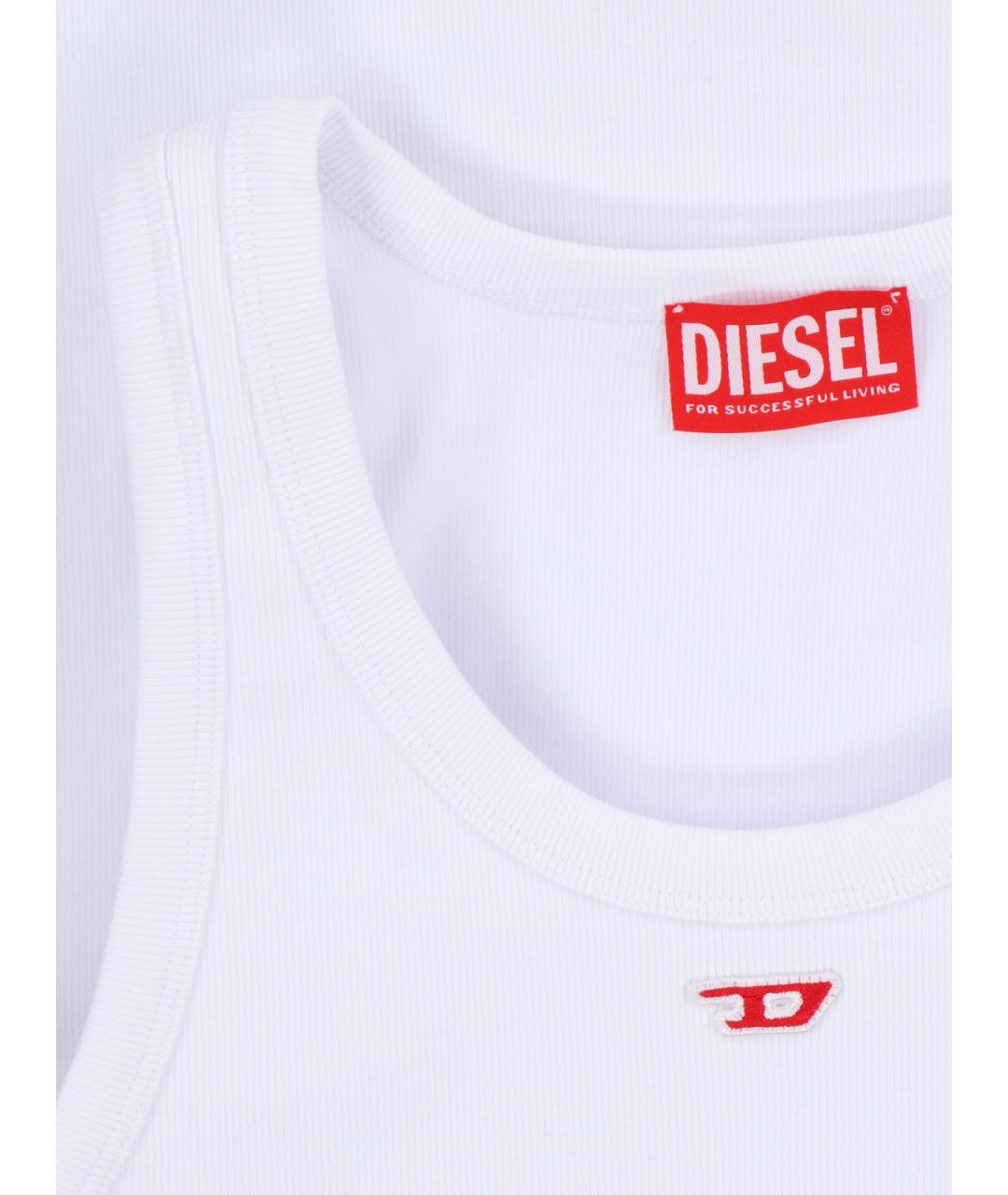 DIESEL Белая хлопковая майка, фото 3
