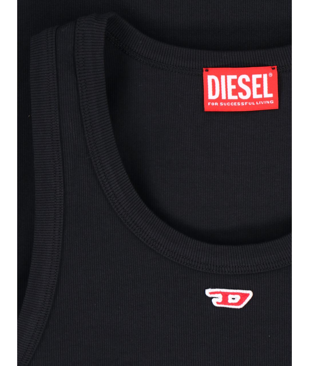 DIESEL Черная хлопковая майка, фото 3