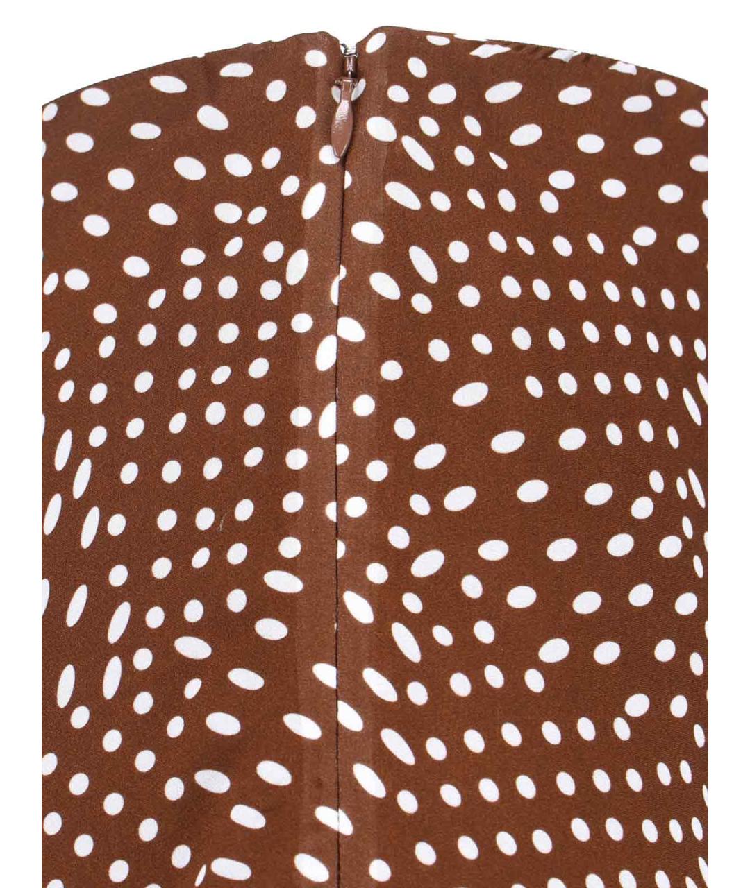 DRIES VAN NOTEN Коричневая вискозная юбка миди, фото 5