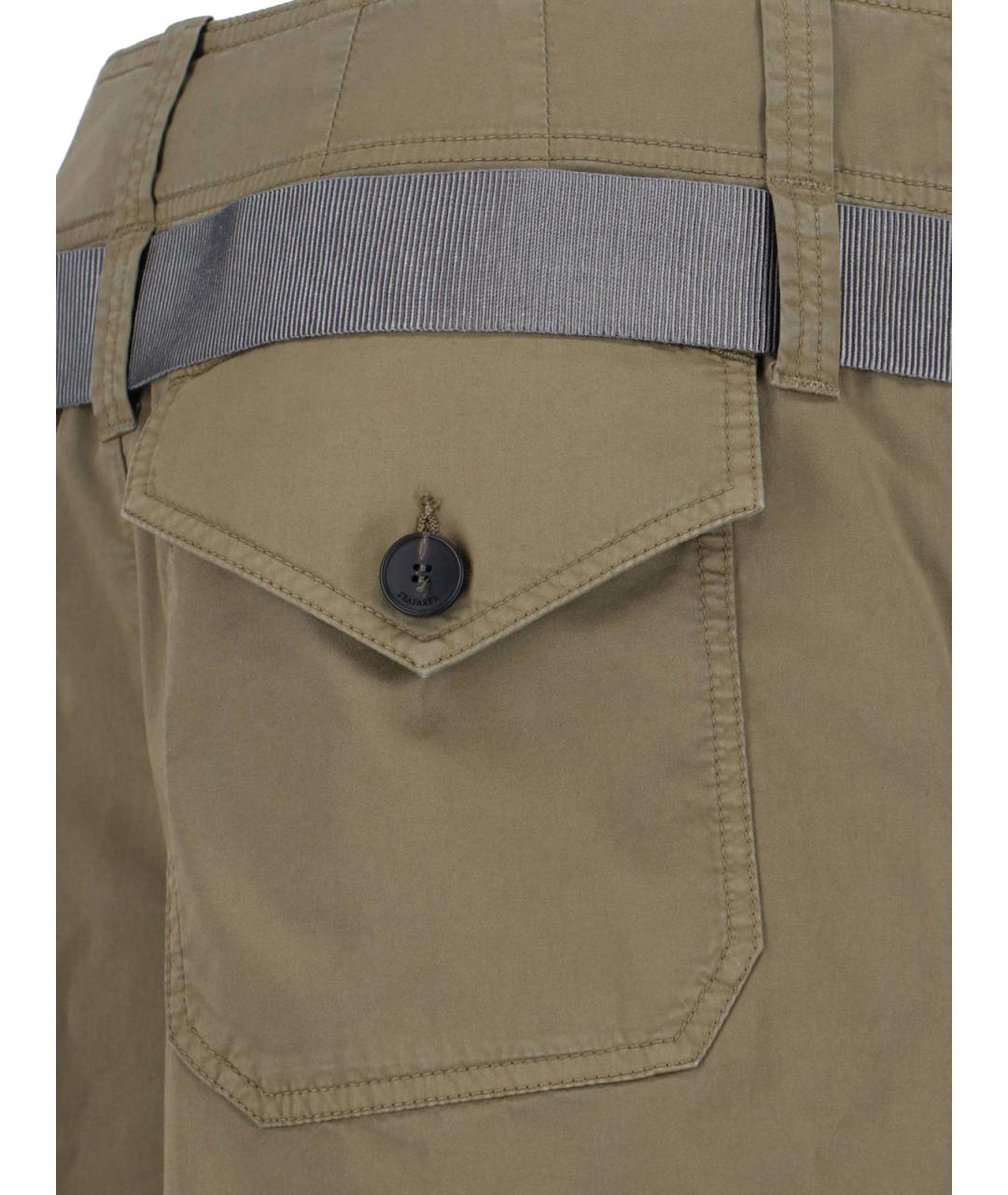 SEAFARER Зеленые хлопковые прямые брюки, фото 4