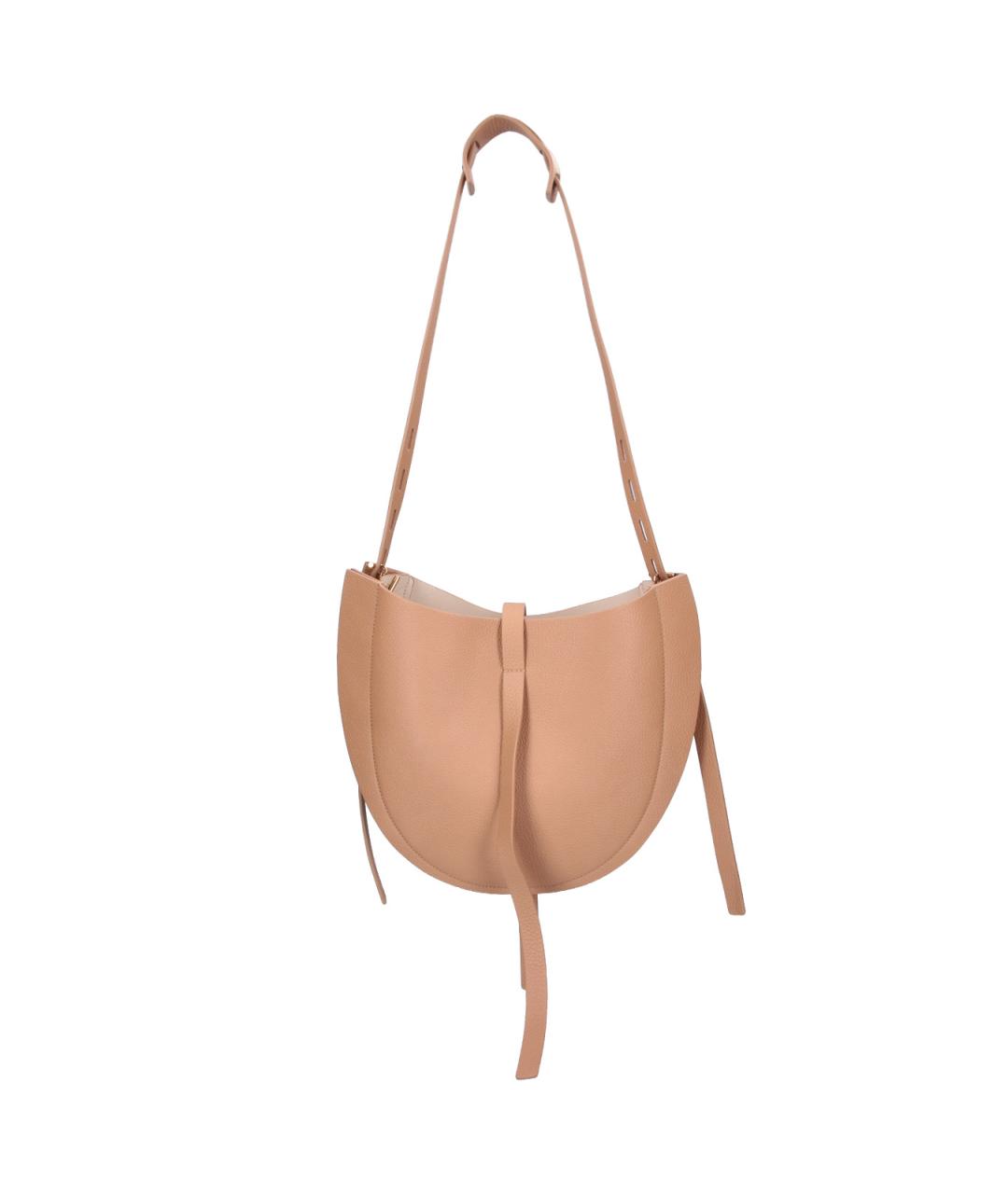 MINOBOSSI Розовая кожаная сумка через плечо, фото 3