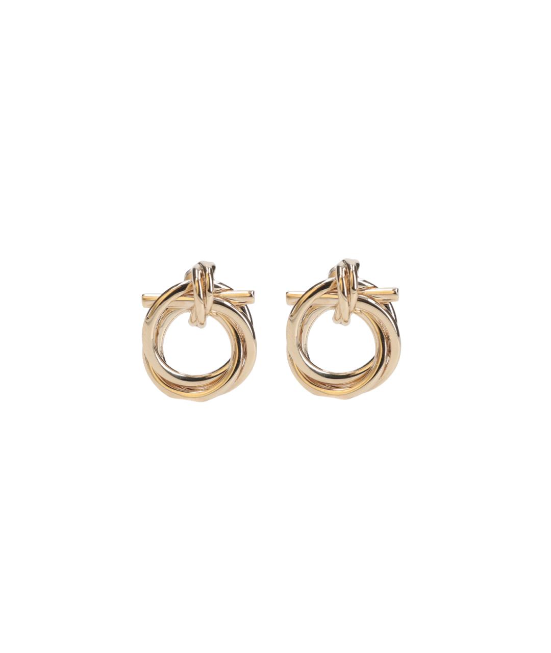 FERRAGAMO Золотые металлические серьги, фото 1