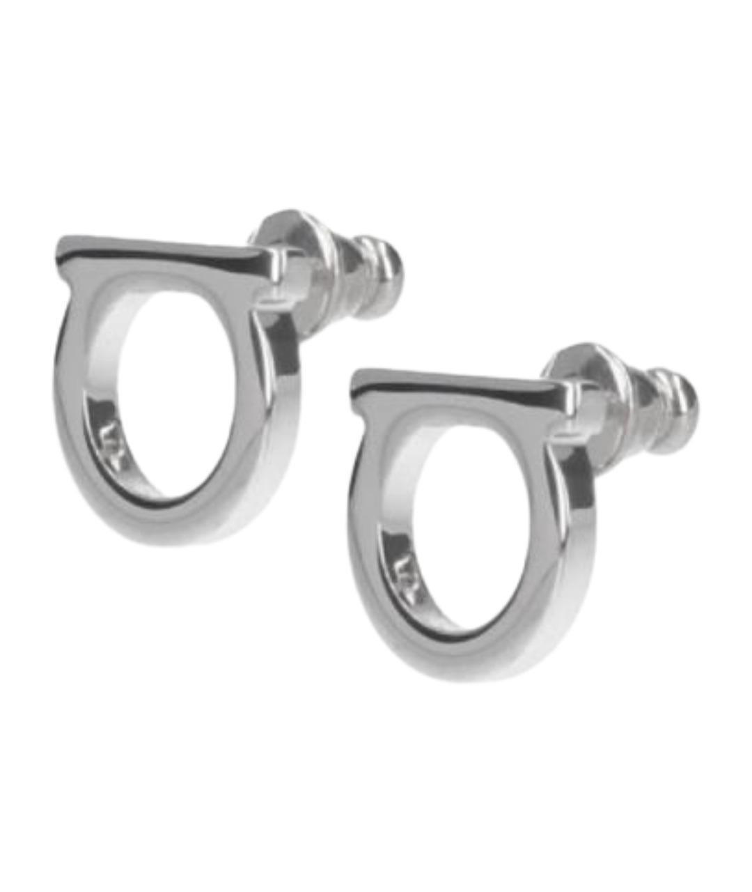 FERRAGAMO Серебряные металлические серьги, фото 1