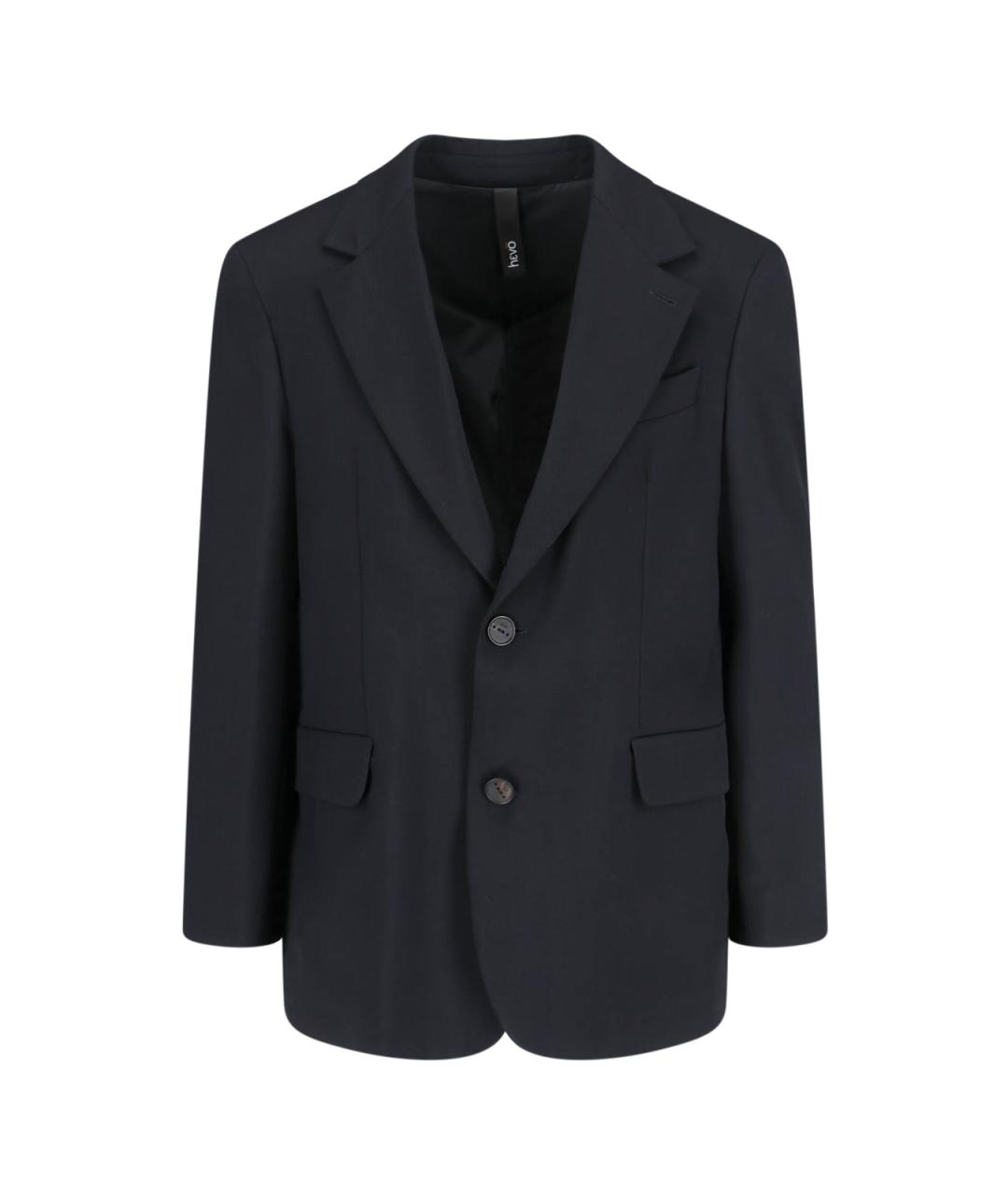 HEVO Черный шерстяной пиджак, фото 1