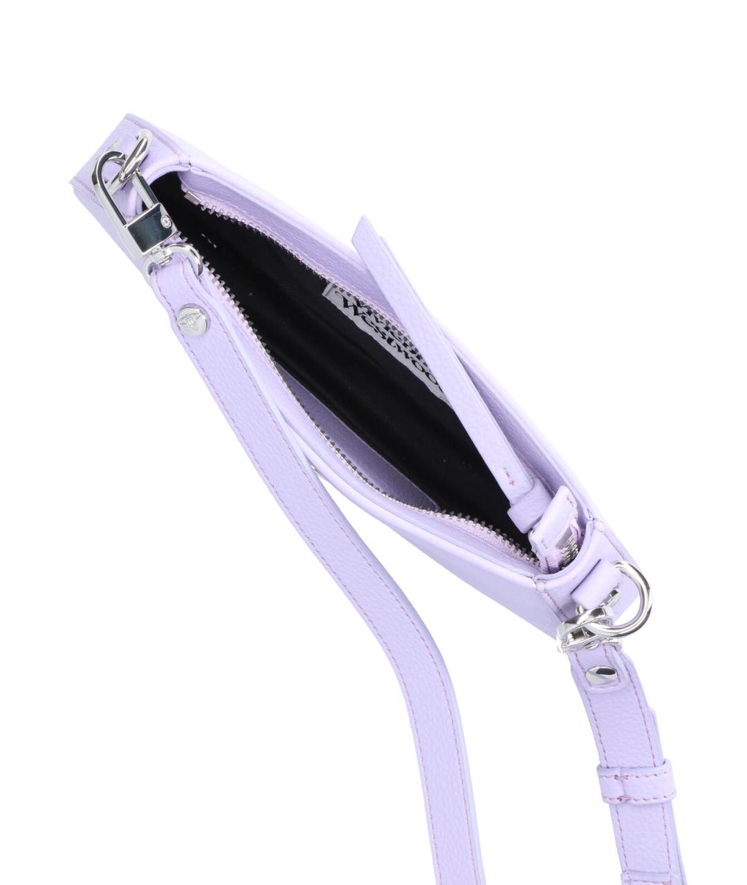 VIVIENNE WESTWOOD Фиолетовая сумка через плечо из искусственной кожи, фото 4