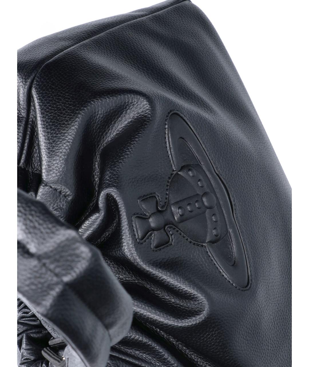 VIVIENNE WESTWOOD Черная сумка через плечо из искусственной кожи, фото 4