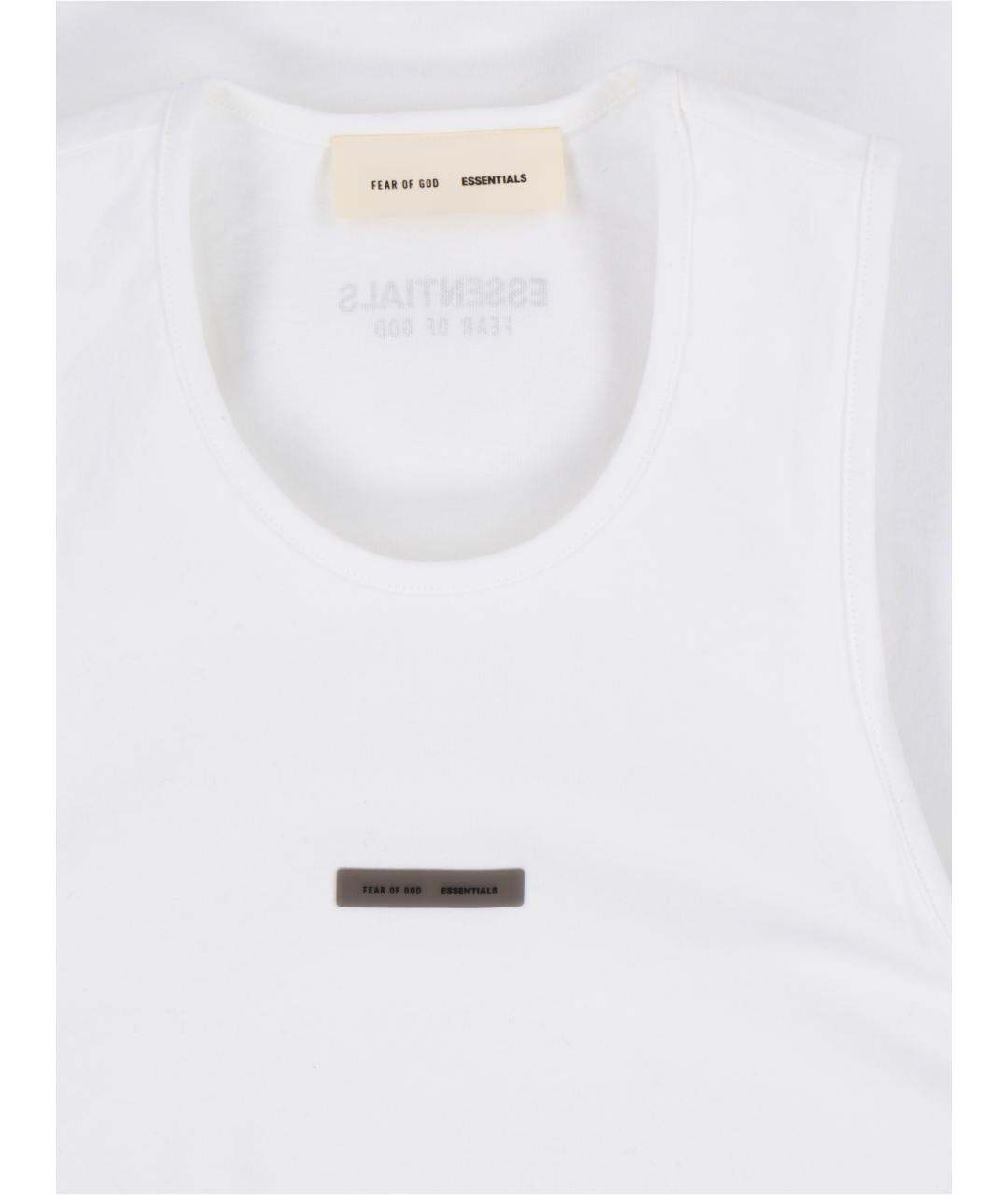 FEAR OF GOD ESSENTIALS Белая хлопковая майка, фото 3