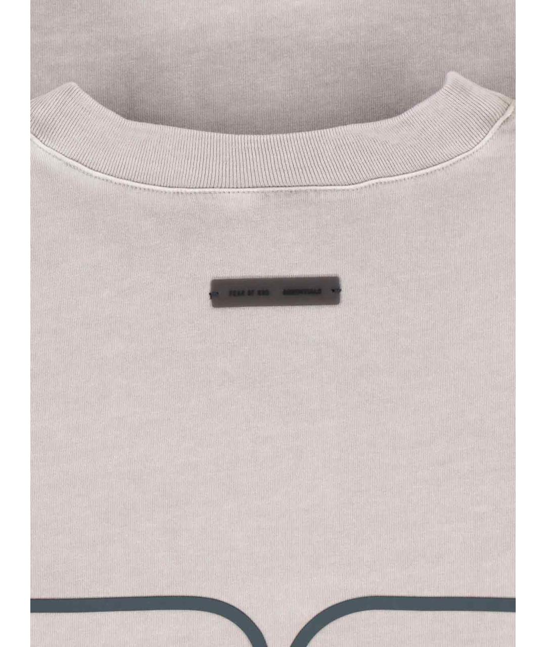 FEAR OF GOD ESSENTIALS Серая хлопковая футболка, фото 3
