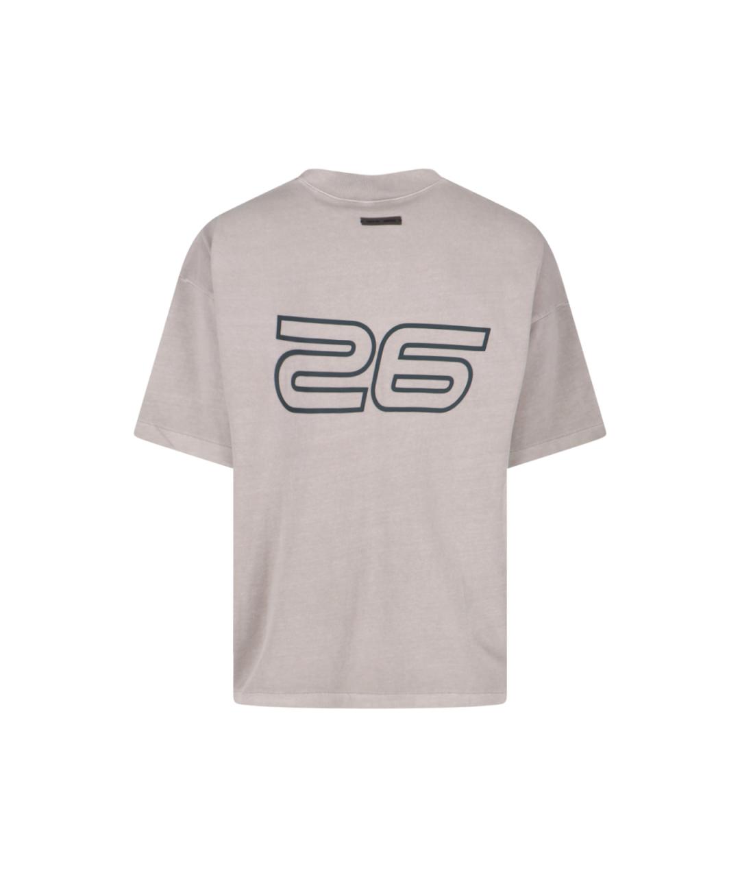 FEAR OF GOD ESSENTIALS Серая хлопковая футболка, фото 2