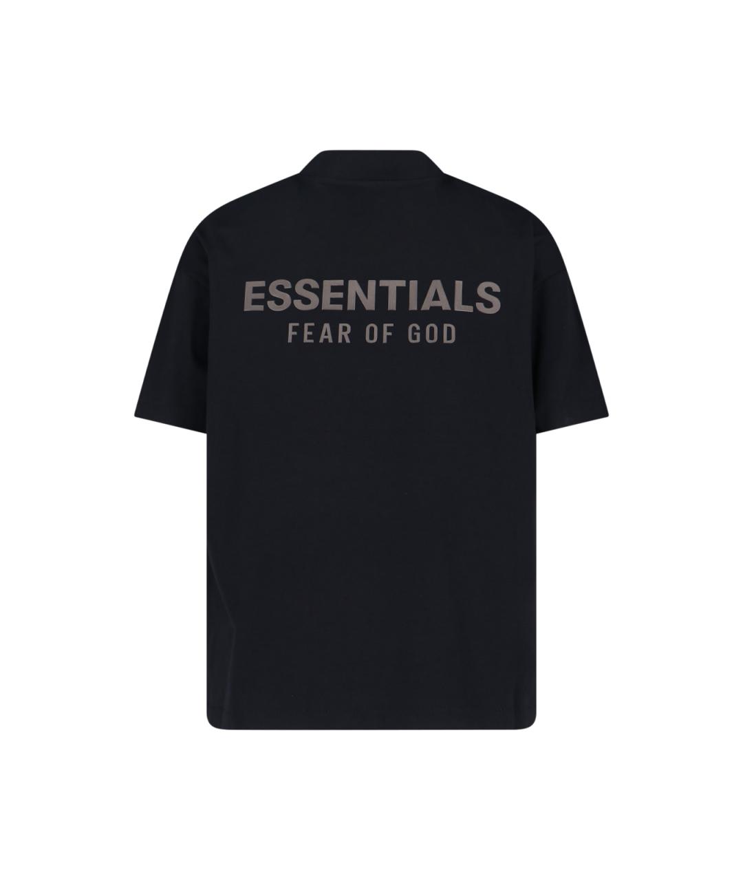 FEAR OF GOD ESSENTIALS Черная хлопковая футболка, фото 2