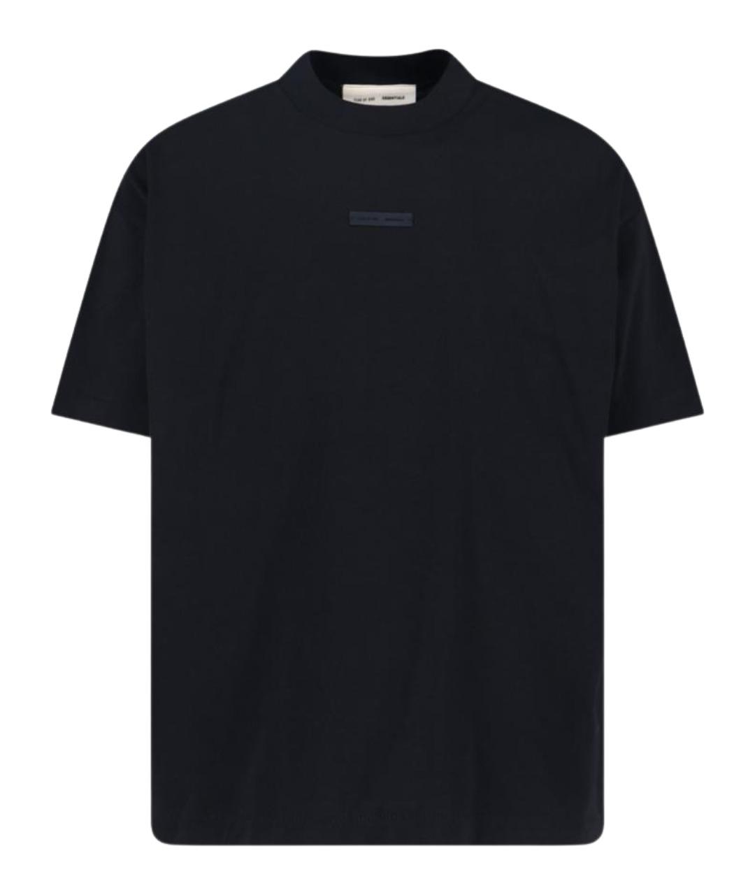 FEAR OF GOD ESSENTIALS Черная хлопковая футболка, фото 1