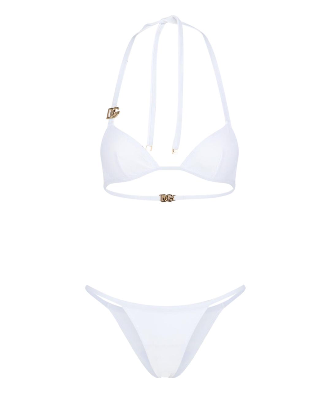 DOLCE&GABBANA Белый полиамидовый купальник, фото 1