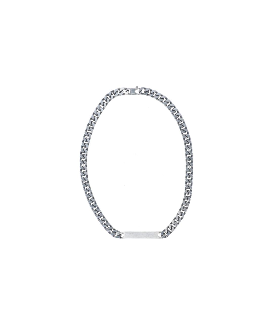MM6 MAISON MARGIELA Серебряная металлическая цепочка, фото 2