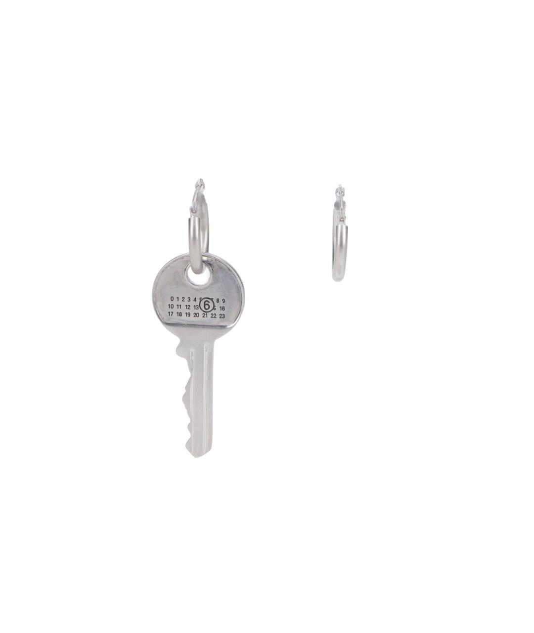 MM6 MAISON MARGIELA Серебряные металлические серьги, фото 3