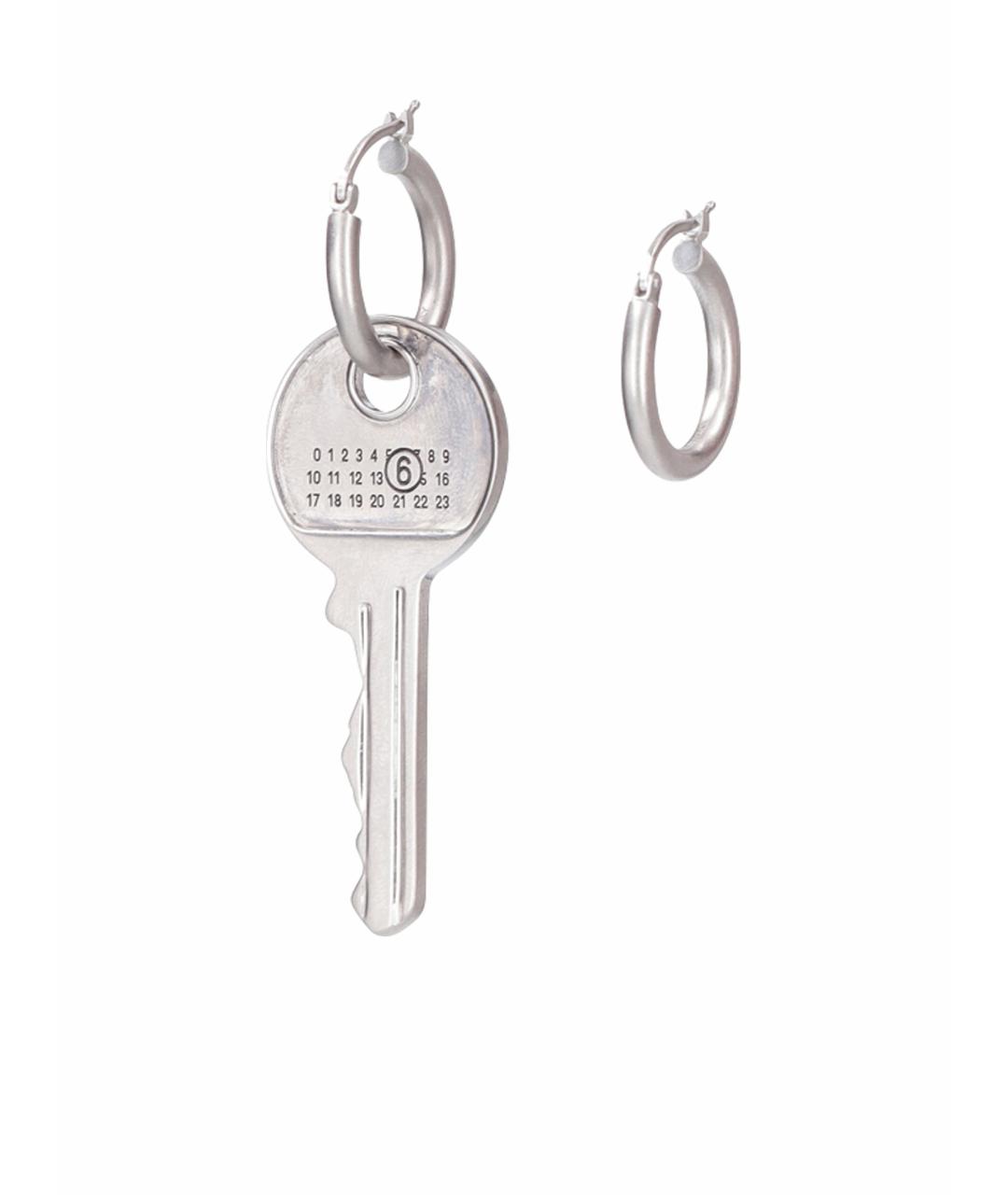 MM6 MAISON MARGIELA Серебряные металлические серьги, фото 1