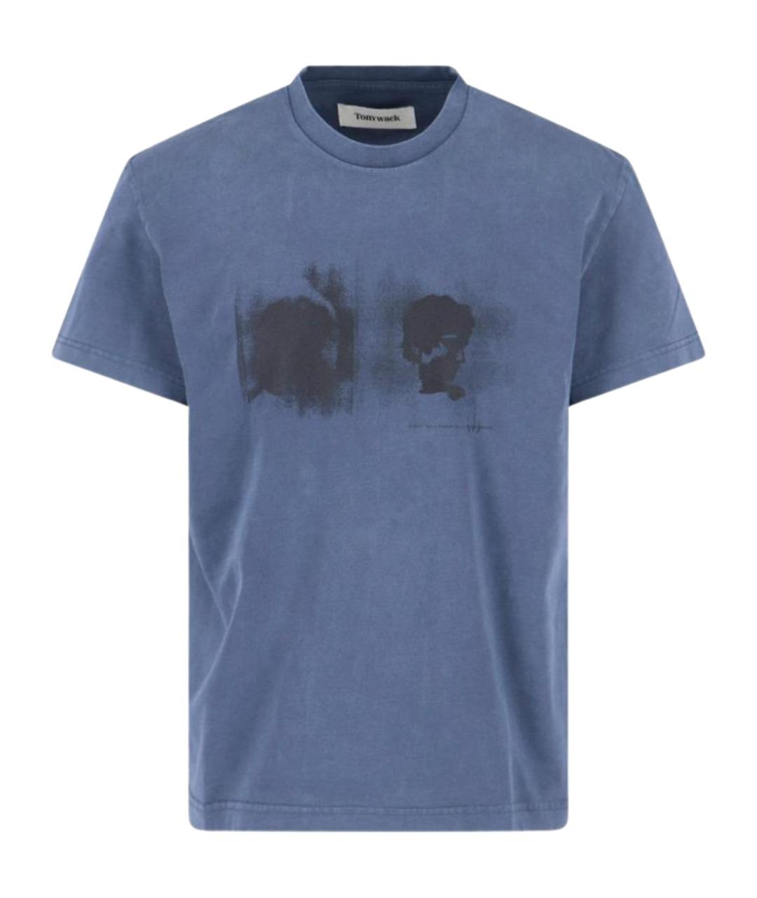 TONYWACK Синяя хлопковая футболка, фото 1