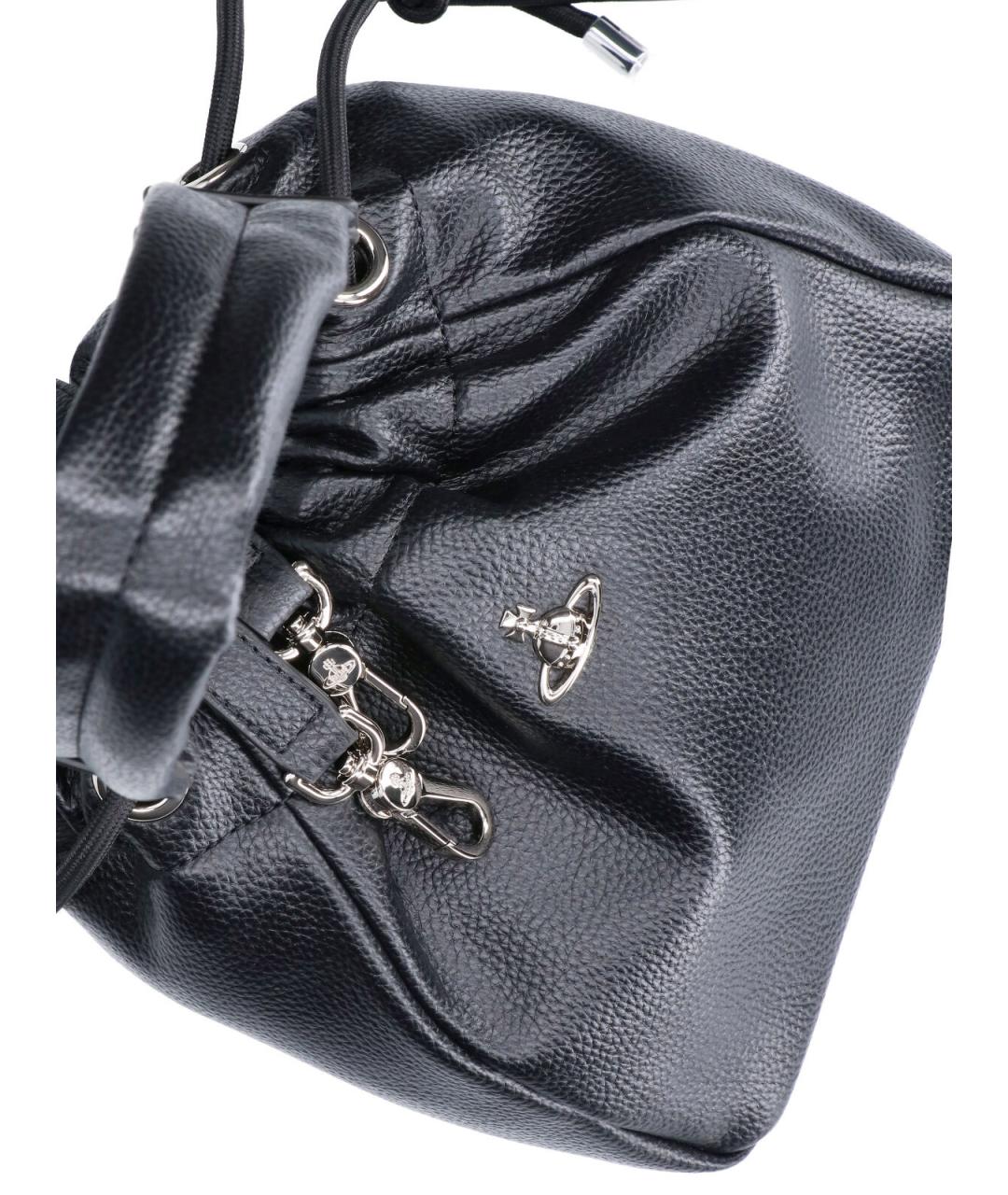 VIVIENNE WESTWOOD Черная сумка через плечо из искусственной кожи, фото 4