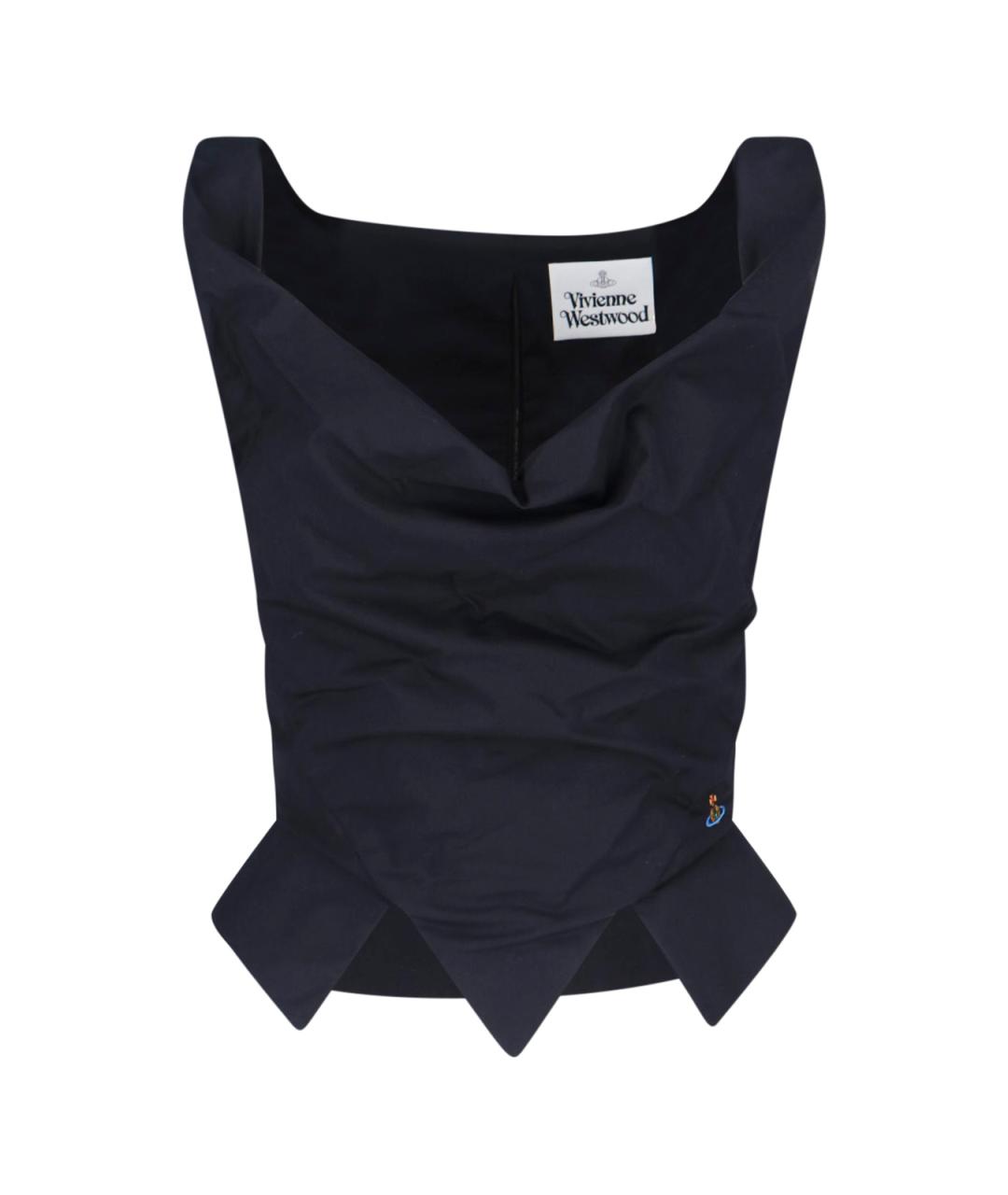 VIVIENNE WESTWOOD Черная хлопковая майка, фото 1