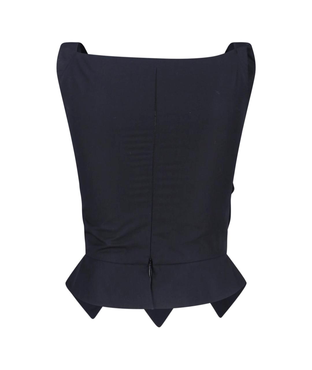 VIVIENNE WESTWOOD Черная хлопковая майка, фото 2