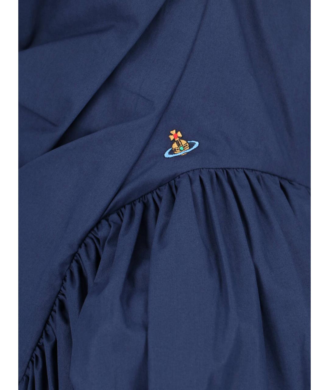 VIVIENNE WESTWOOD Синее хлопковое платье, фото 4