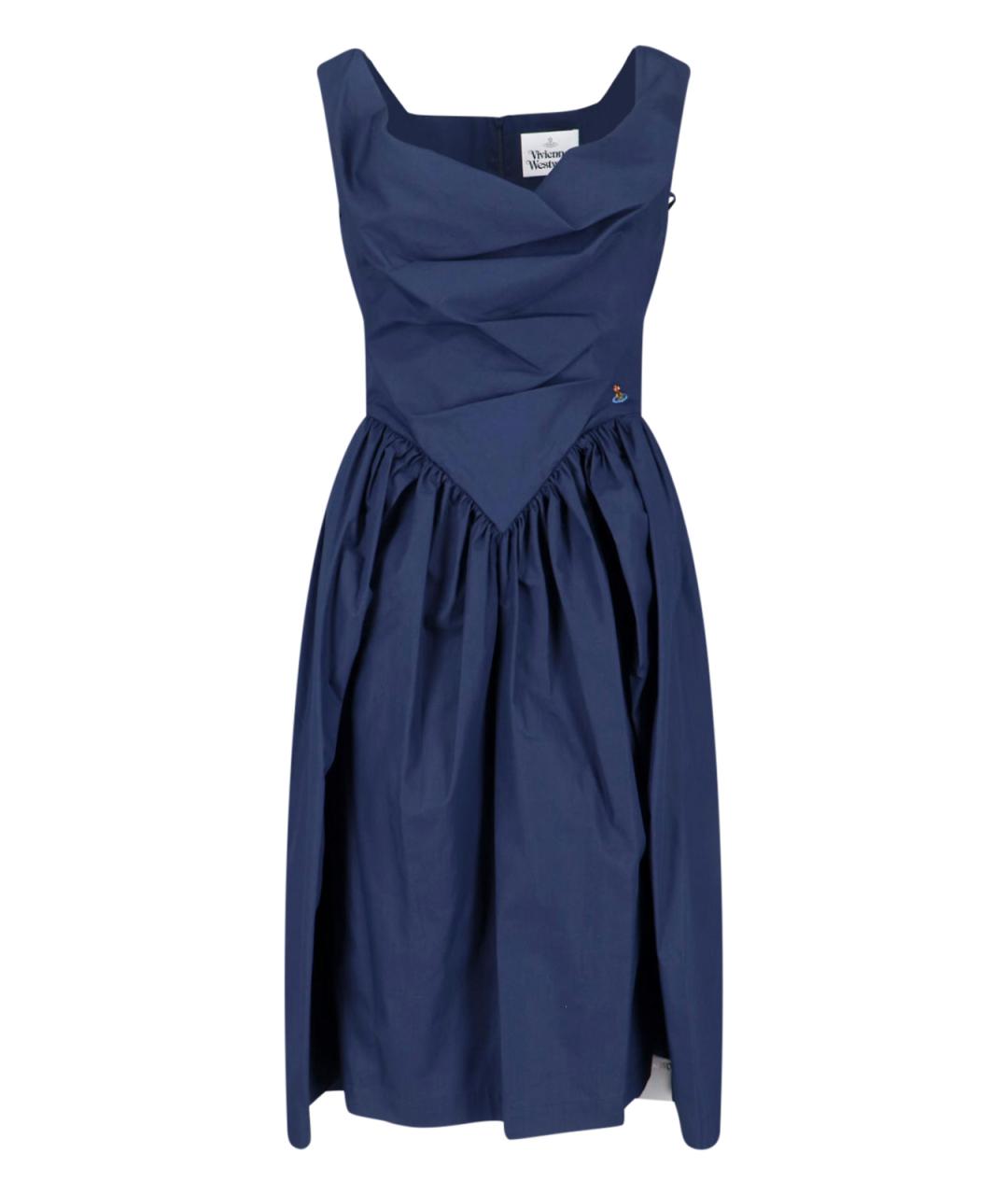 VIVIENNE WESTWOOD Синее хлопковое платье, фото 1