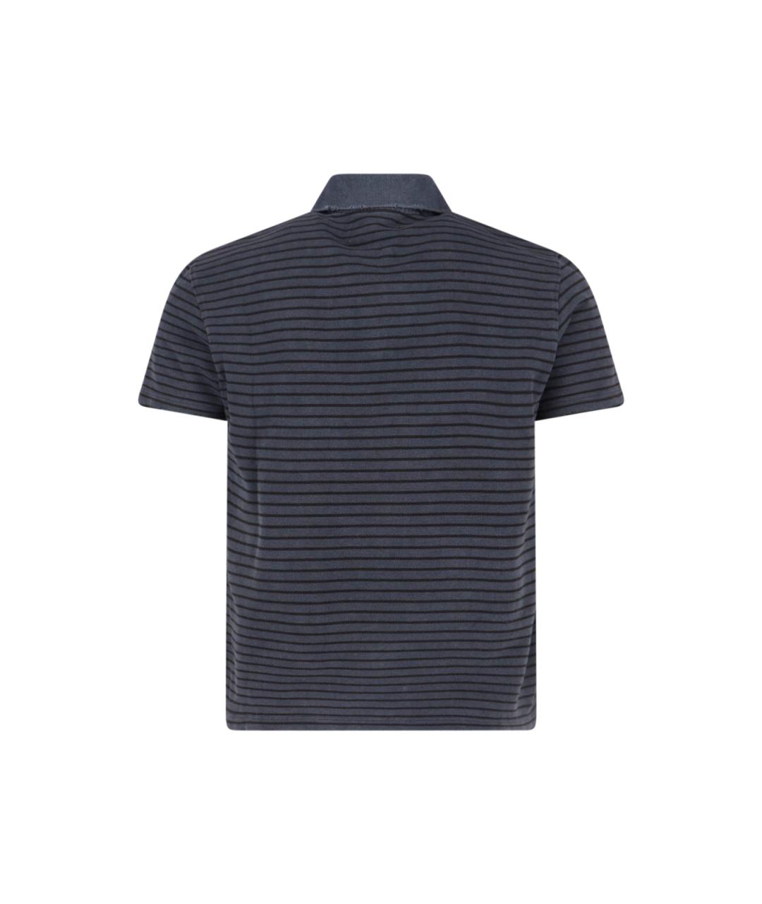 TONYWACK Серое хлопковое поло с коротким рукавом, фото 2