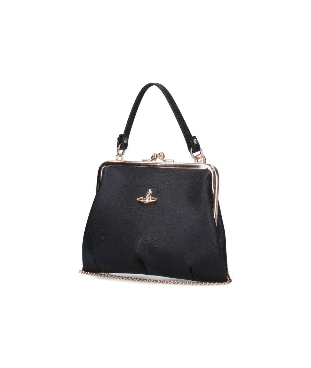 VIVIENNE WESTWOOD Черная сумка тоут из искусственной кожи, фото 2