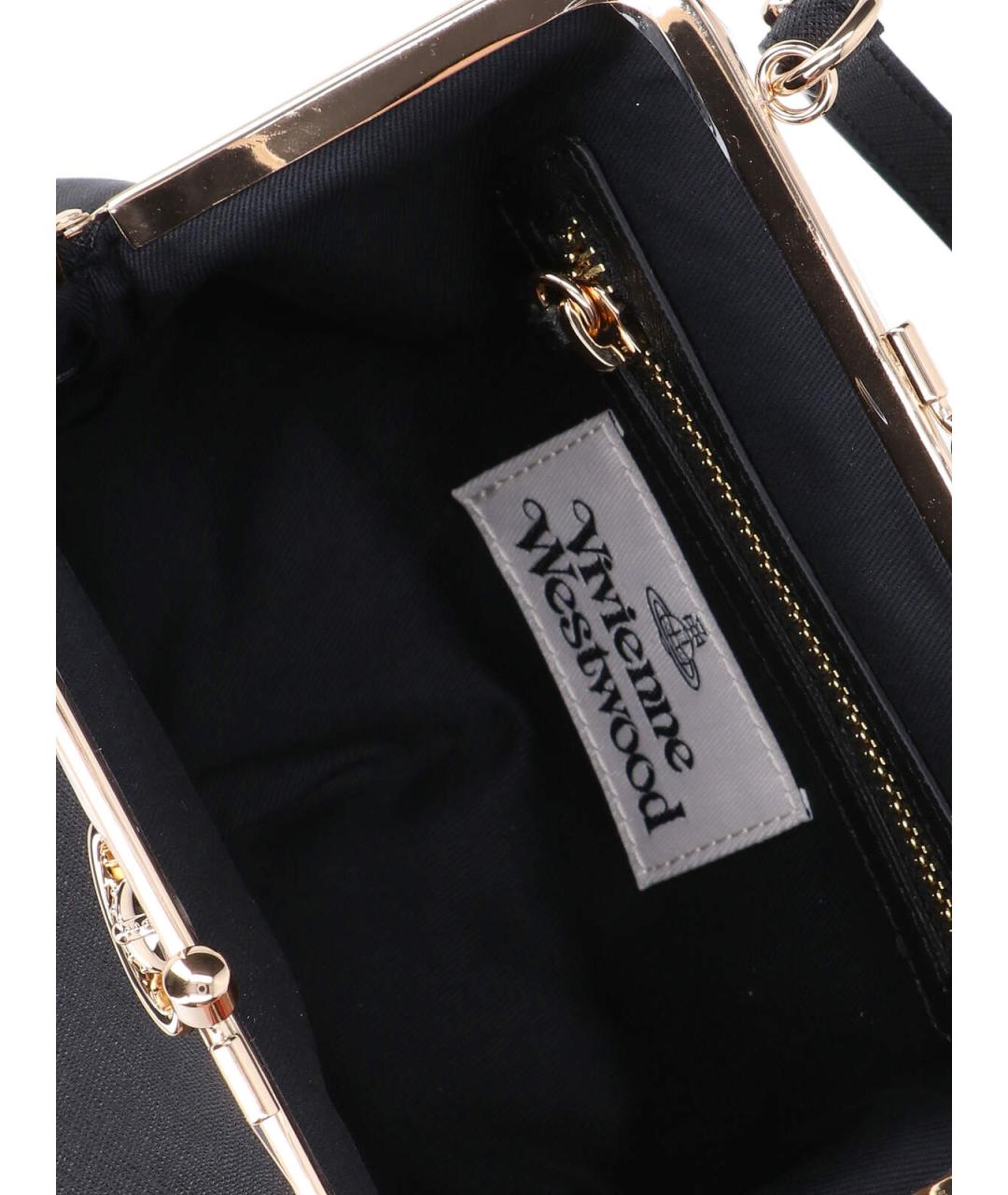 VIVIENNE WESTWOOD Черная сумка тоут из искусственной кожи, фото 4