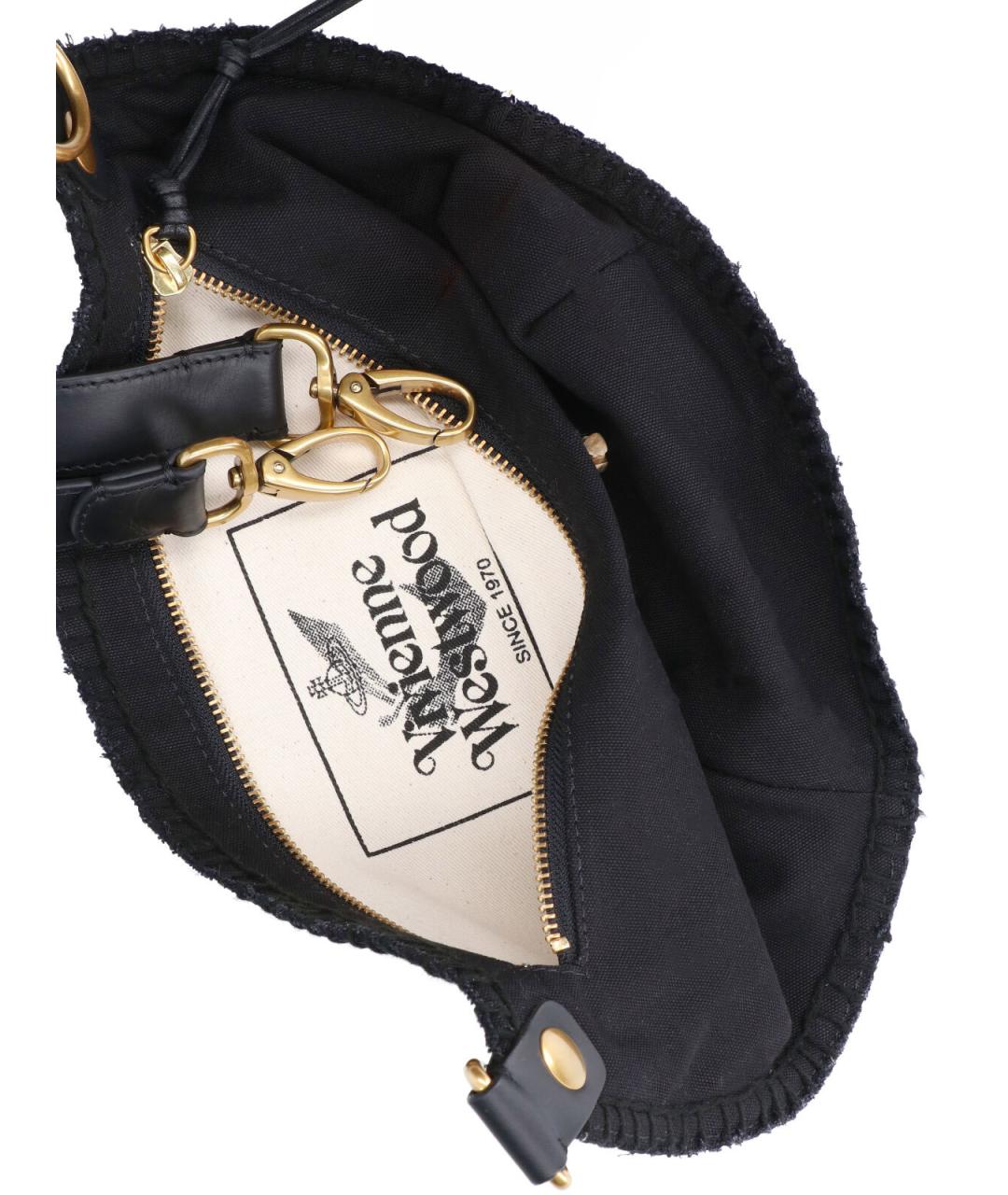 VIVIENNE WESTWOOD Черная хлопковая поясная сумка, фото 4