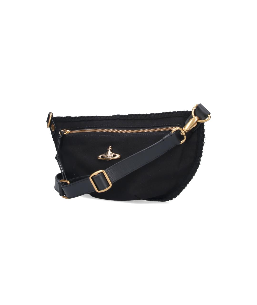 VIVIENNE WESTWOOD Черная хлопковая поясная сумка, фото 2