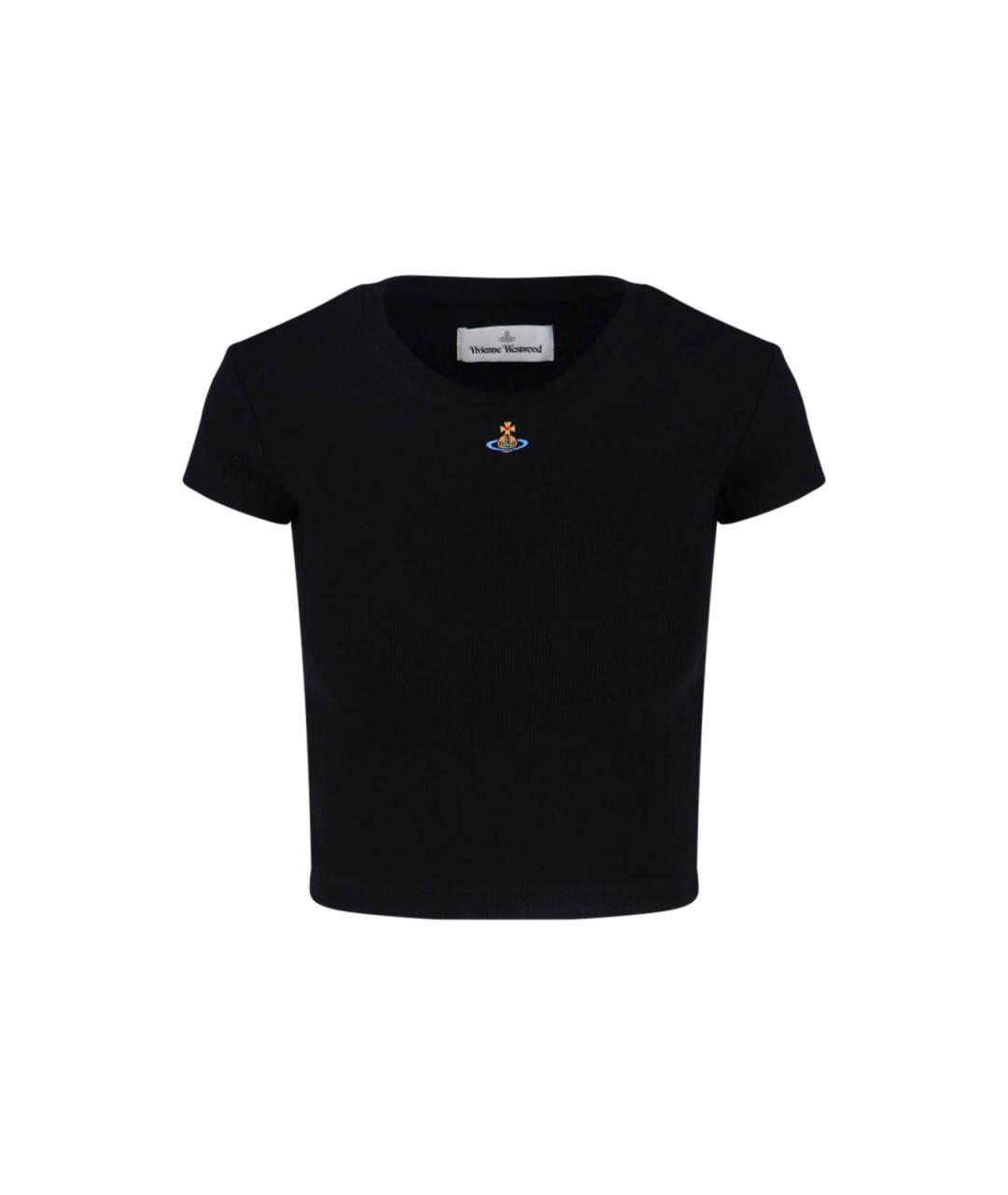VIVIENNE WESTWOOD Черная хлопковая футболка, фото 1