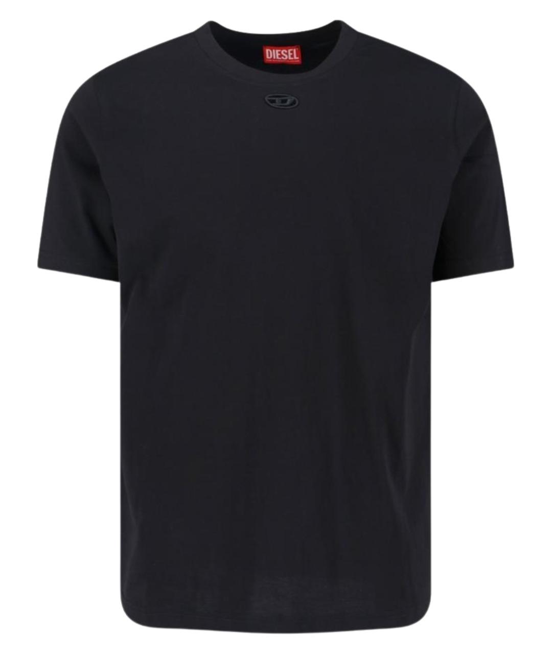 DIESEL Черная хлопковая футболка, фото 1