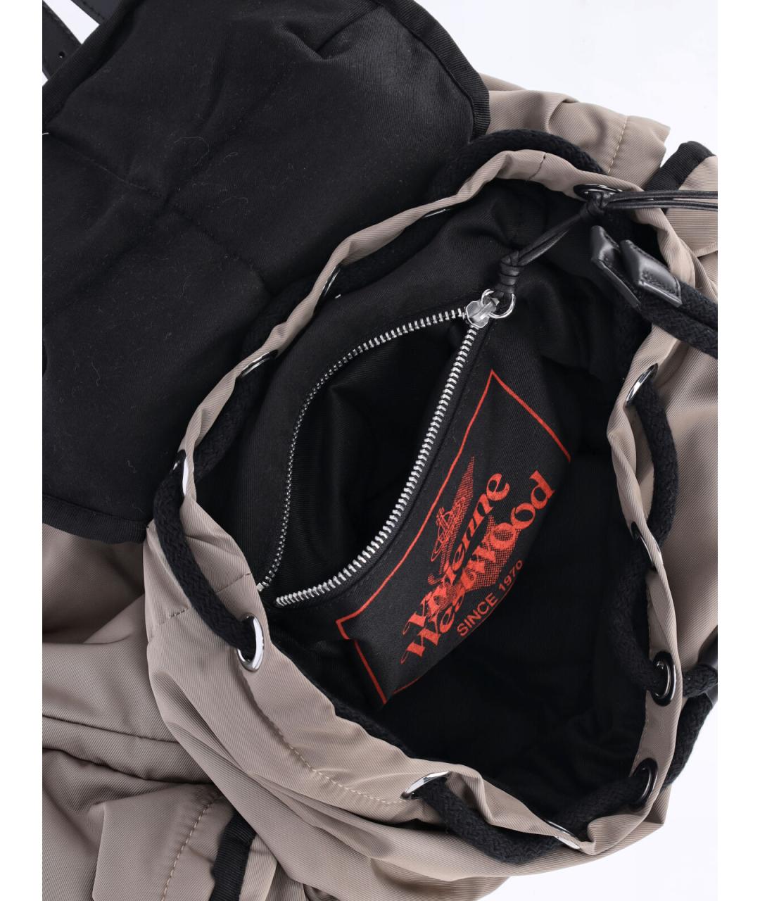 VIVIENNE WESTWOOD Зеленый синтетический рюкзак, фото 4