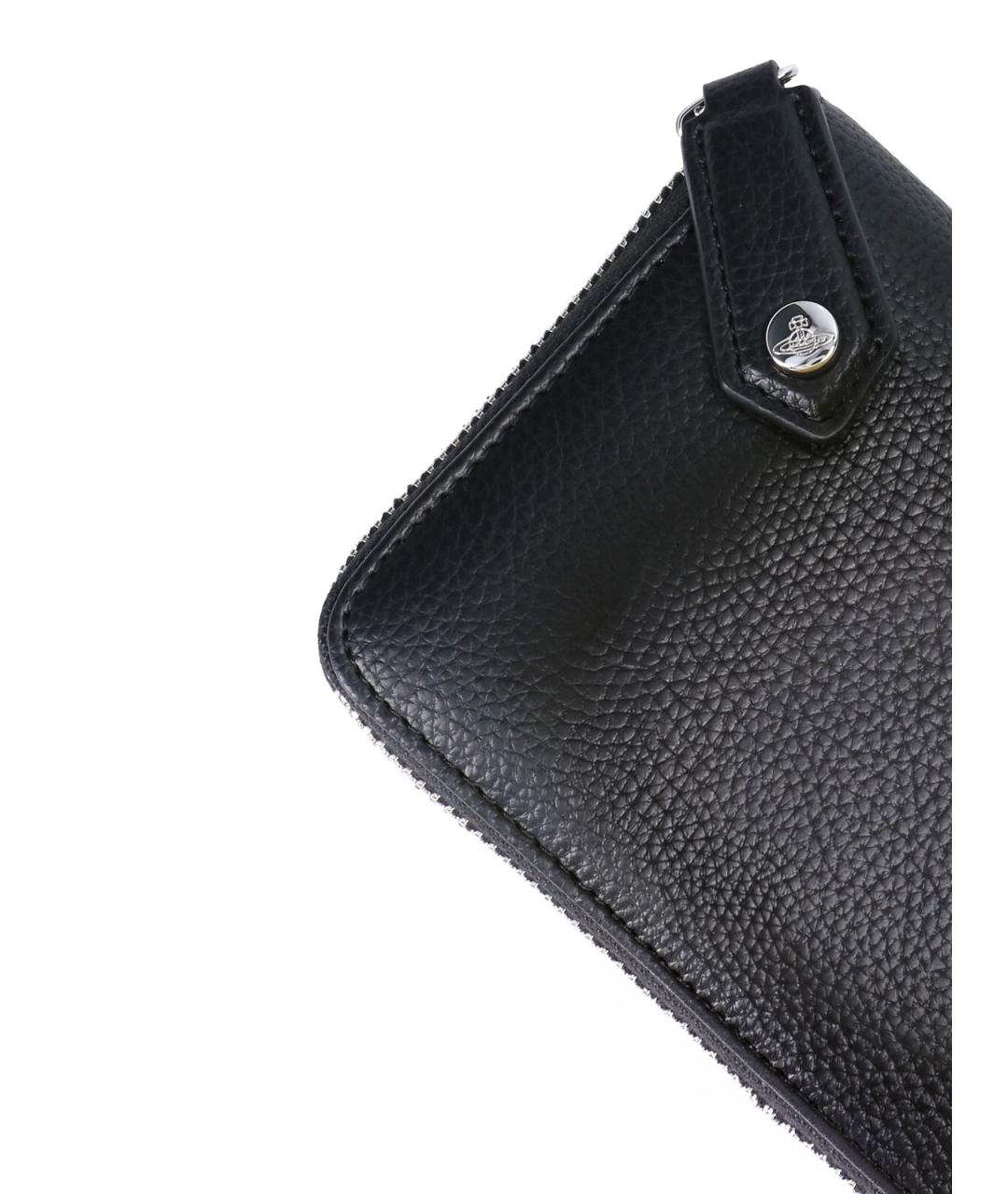 VIVIENNE WESTWOOD Черный полиуретановый кошелек, фото 5