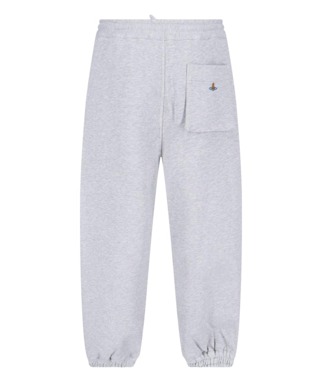 VIVIENNE WESTWOOD Серые хлопковые повседневные брюки, фото 2