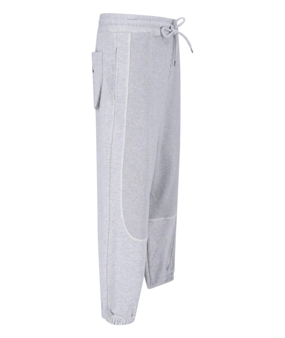 VIVIENNE WESTWOOD Серые хлопковые повседневные брюки, фото 3