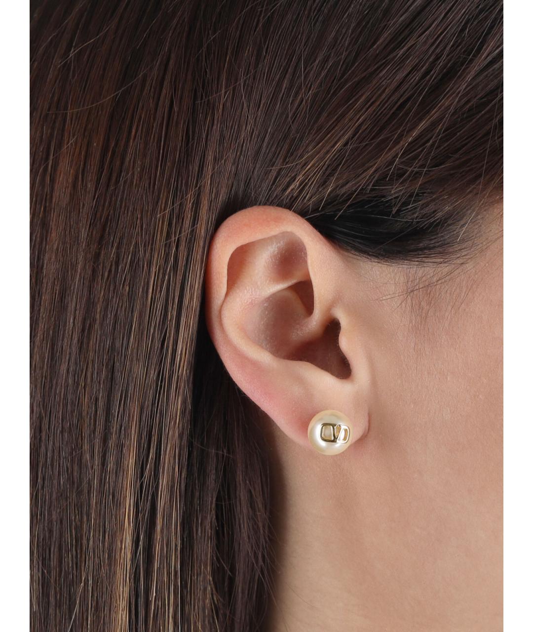 VALENTINO Золотые металлические серьги, фото 3
