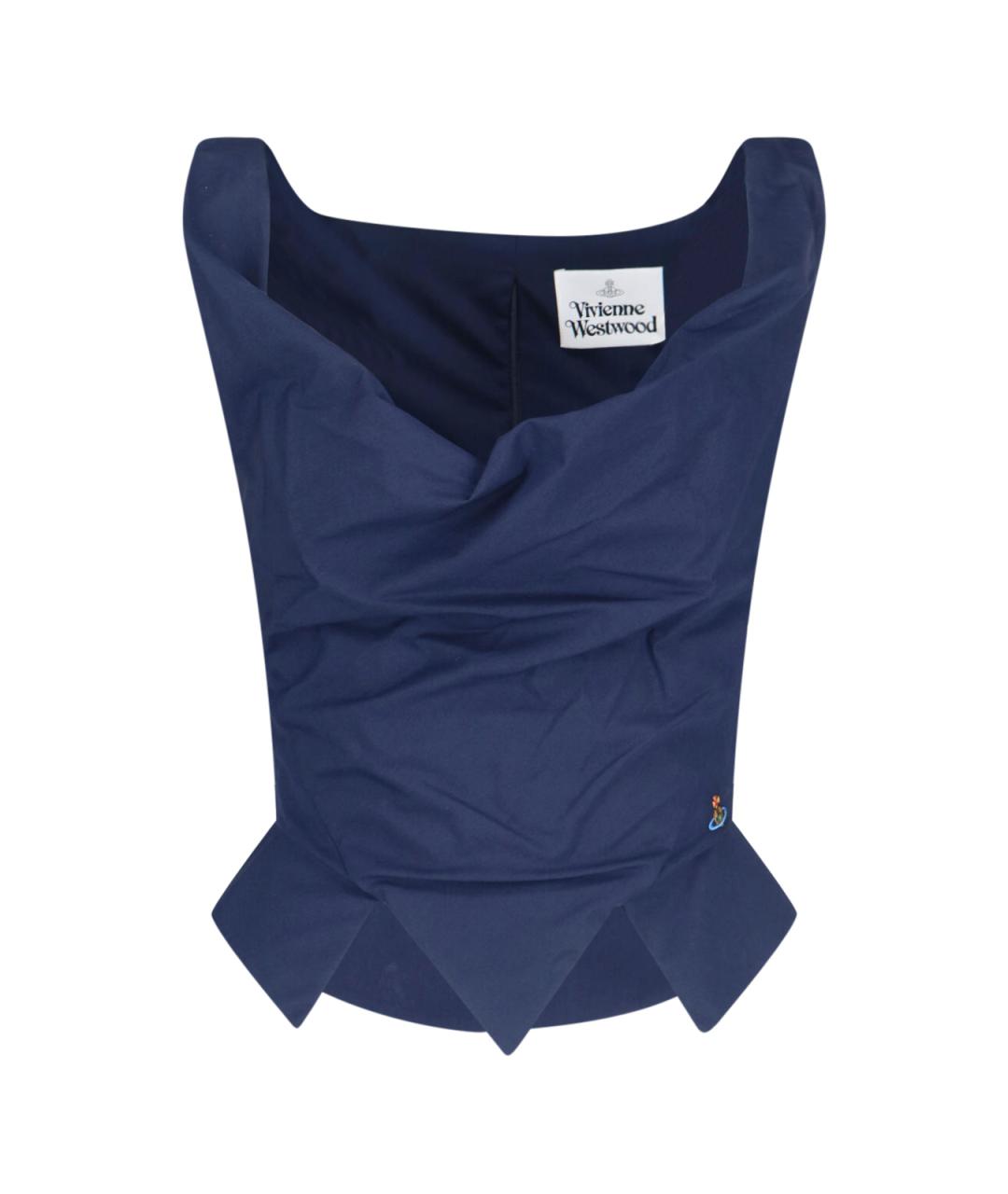 VIVIENNE WESTWOOD Синяя хлопковая майка, фото 1