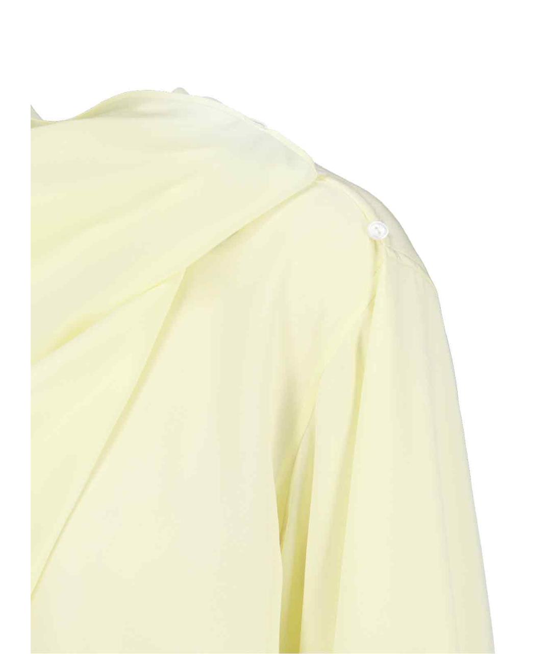 CALVIN KLEIN Желтая шелковая блузы, фото 3