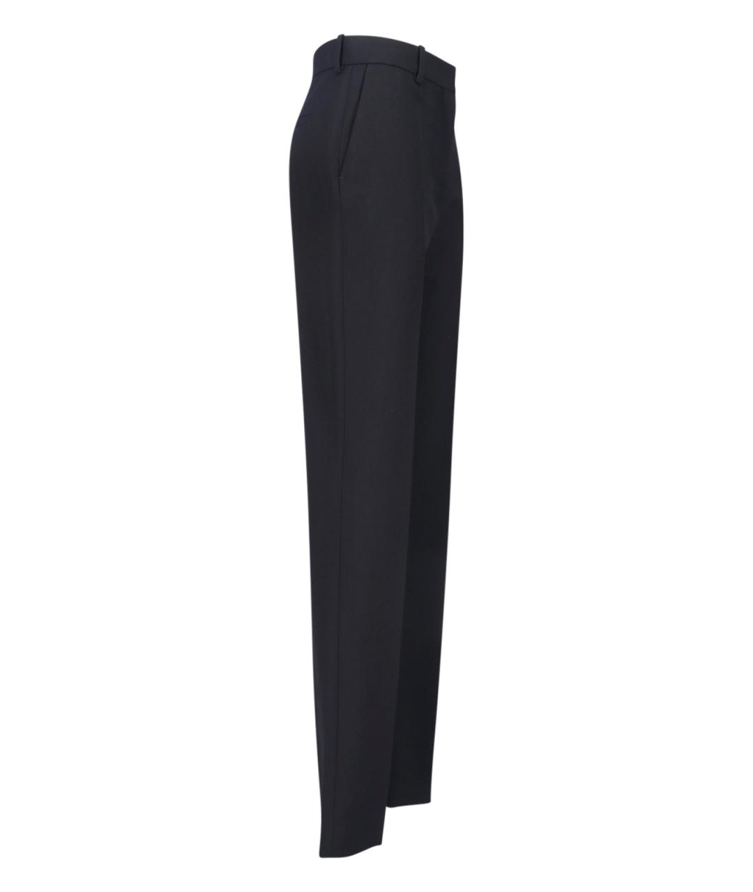 CALVIN KLEIN Черные шерстяные прямые брюки, фото 3