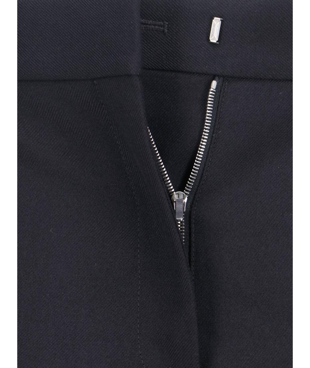 CALVIN KLEIN Черные шерстяные прямые брюки, фото 5