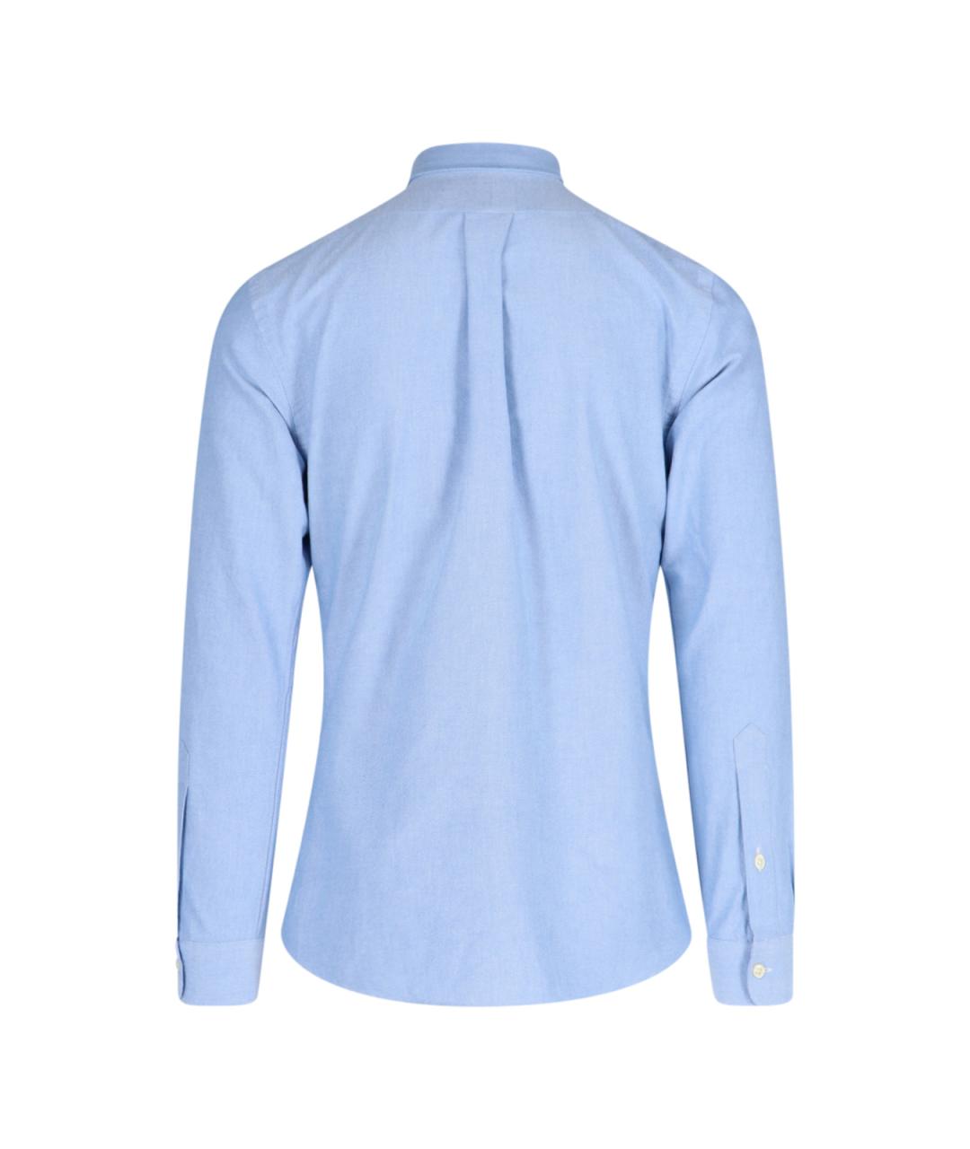 POLO RALPH LAUREN Голубая хлопковая кэжуал рубашка, фото 3