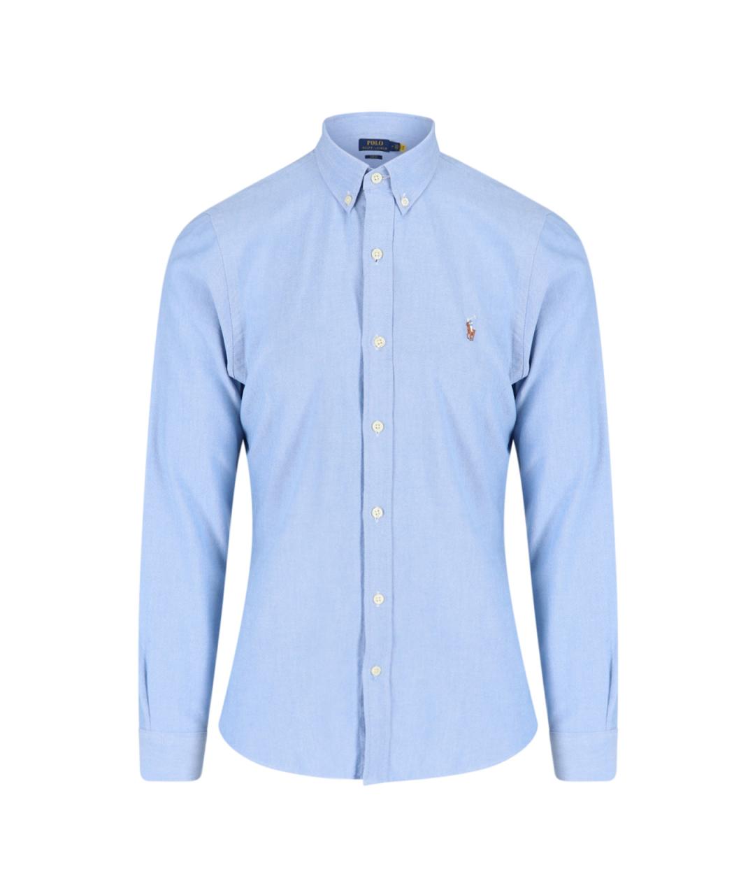 POLO RALPH LAUREN Голубая хлопковая кэжуал рубашка, фото 1