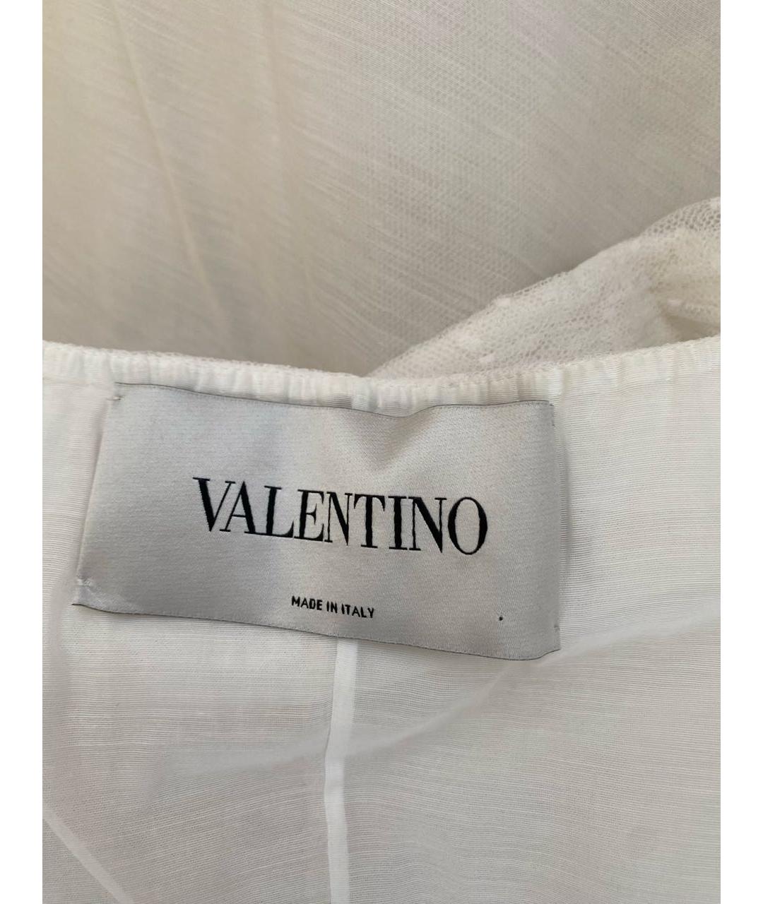 VALENTINO Белое сетчатое свадебное платье, фото 8