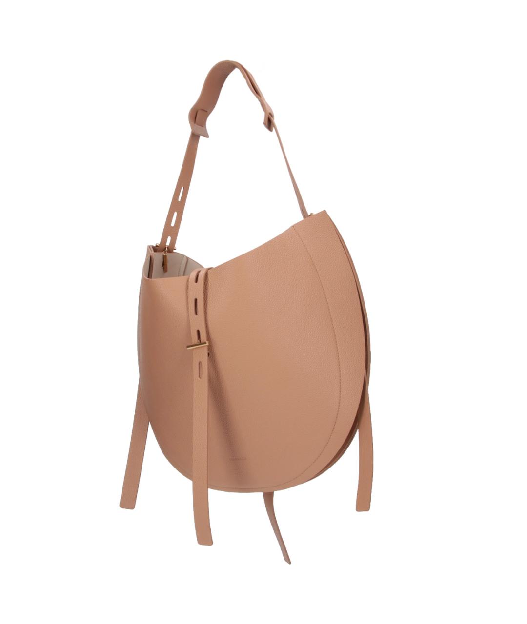 MINOBOSSI Розовая кожаная сумка через плечо, фото 2