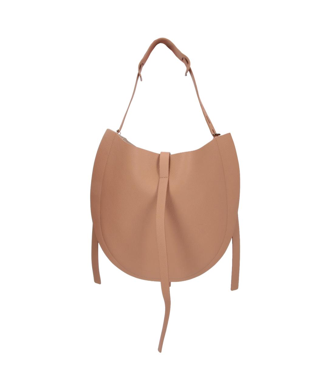 MINOBOSSI Розовая кожаная сумка через плечо, фото 3