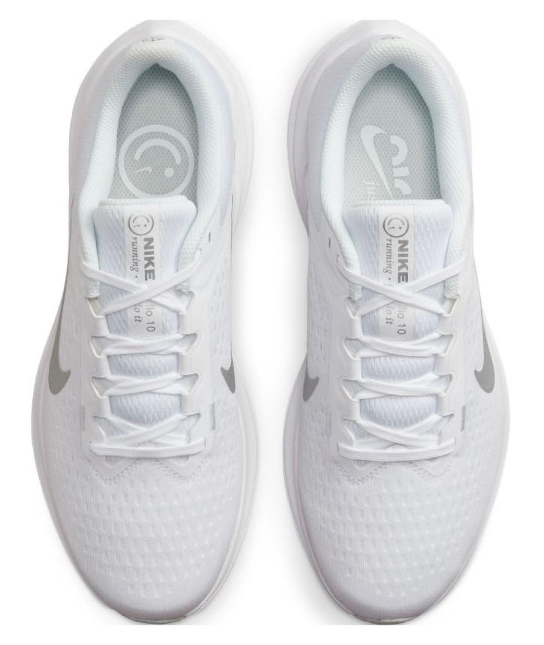 NIKE Белые текстильные кроссовки, фото 3